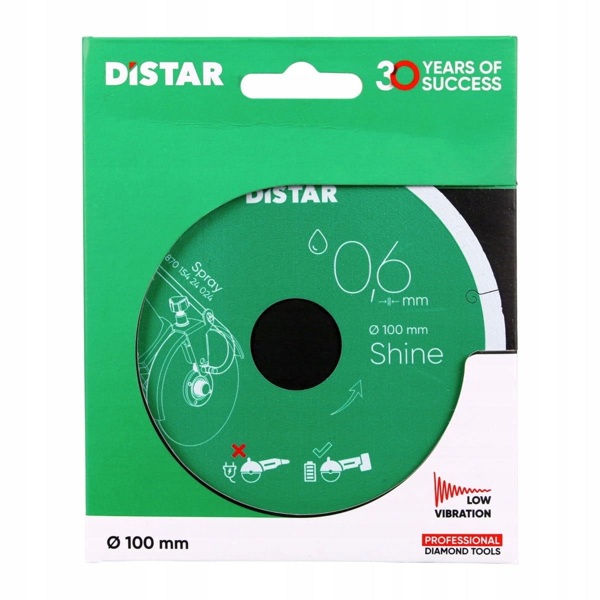 Distar Shine 101mm Diamentowa Tarcza do Gresu Bardzo Precyzyjna 101x0,6mm
