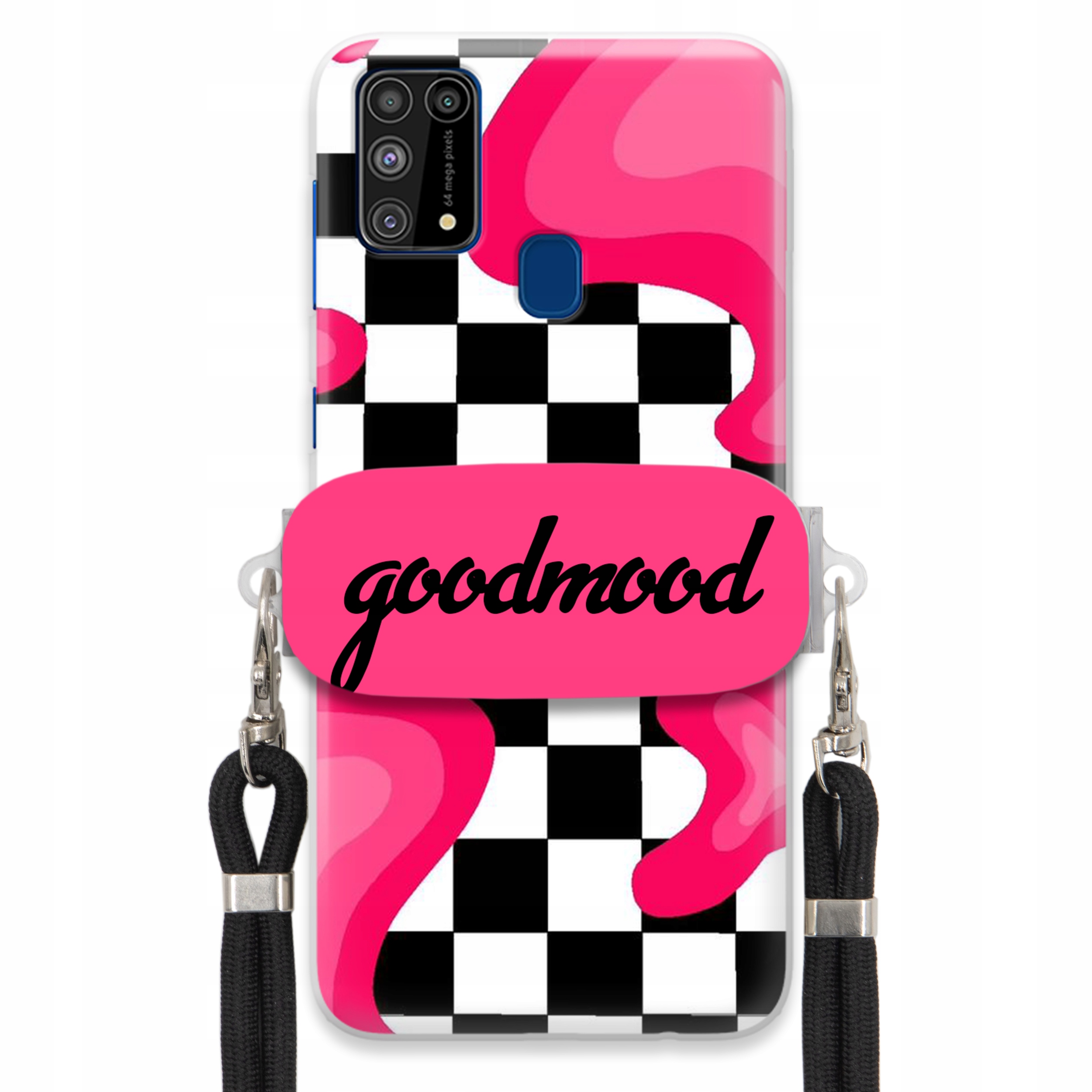 Puzdro Pre Samsung M31 Sada Case Držiak Na Vodítko Čierna Pre Teenagerov Splash