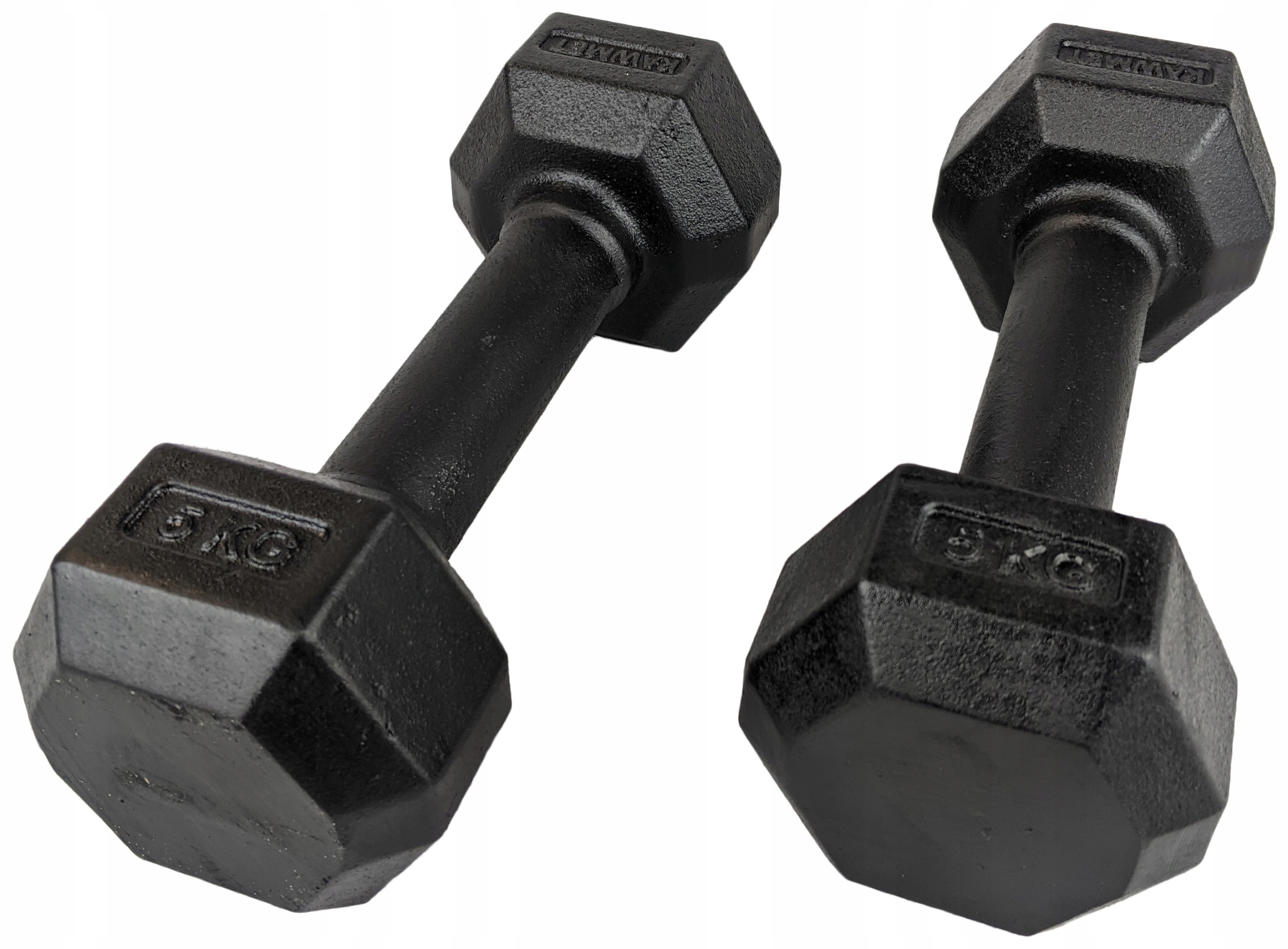 

Hantle żeliwne Hex hexagonalne Kawmet 2x5kg