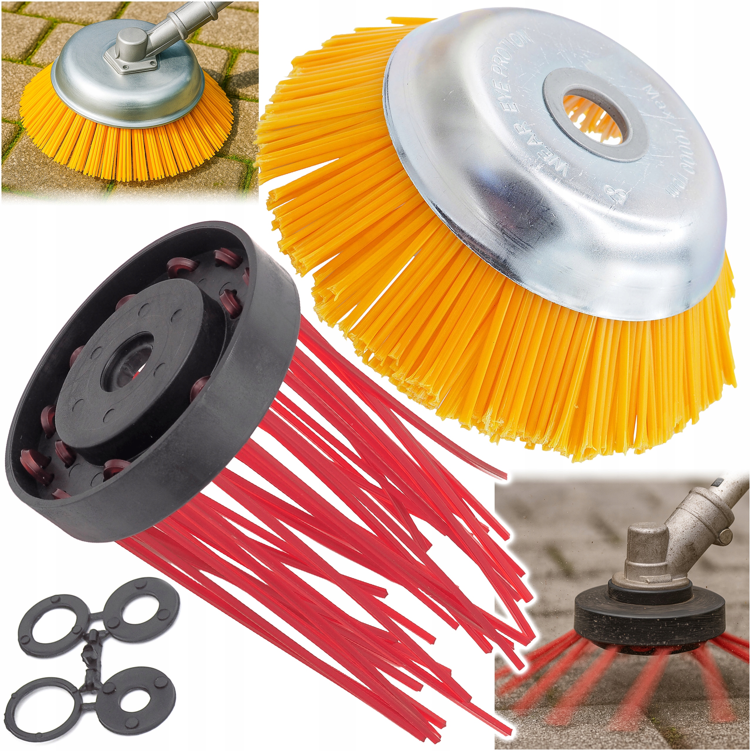 Szczotka Do Kosy Nylonowa Głowica Żyłkowa Zestaw Do Czyszczenia Kostki