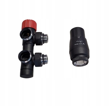 Vario Term Termostatický Set Twins Pravý Čierny Štruktúrovaný