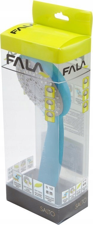 SŁUCHAWKA PRYSZNICOWA NIEBIESKA 3 FUNKCJE 100 mm Linia SALTO