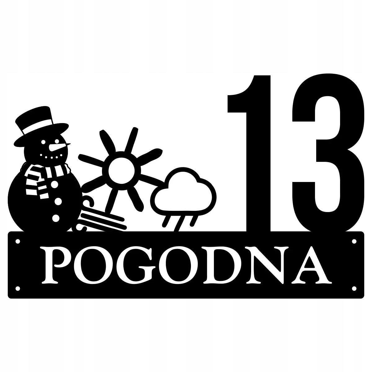 Číslo Na Dom 60 cm Tabuľa Adresa Ocel 2 mm Počasie