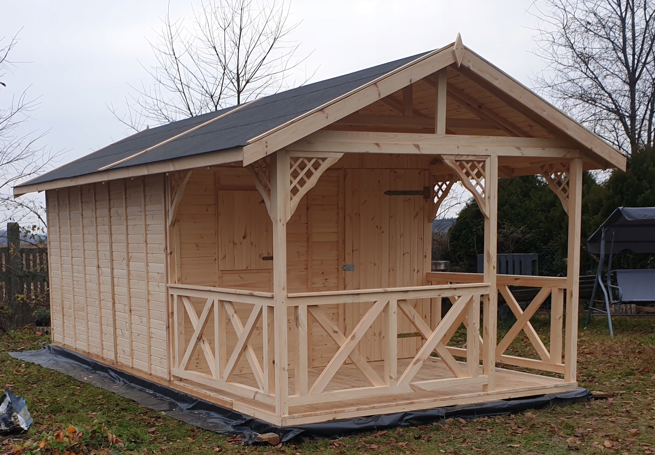 Domek letniskowy ogrodowy altana altanka 6x3 m ROD Domek do samodzielnego złożenia Tak