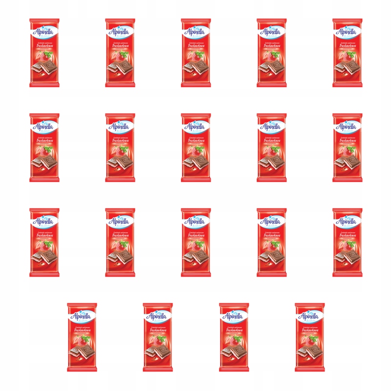 Čokoláda Alpinella Plněná Jahodová 100g X19