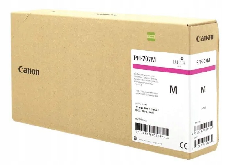 Atramentová náplň Canon PFI-707 PFI707 9823B001 Magenta iPF840 iPF850 Originál