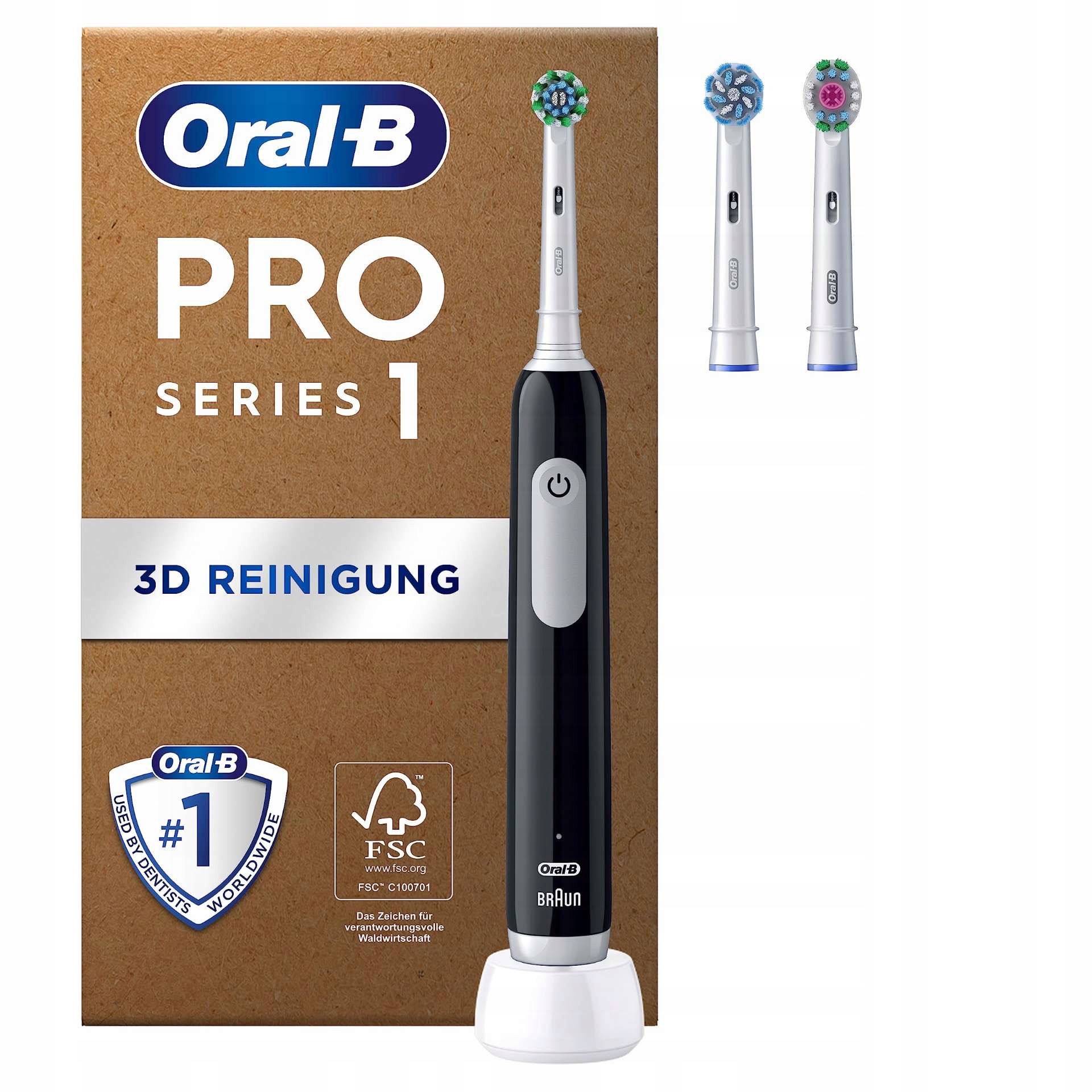 Szczoteczka Oral-B Pro Series 1 Plus Edition 3 Końcówki Czujnik Nacisku