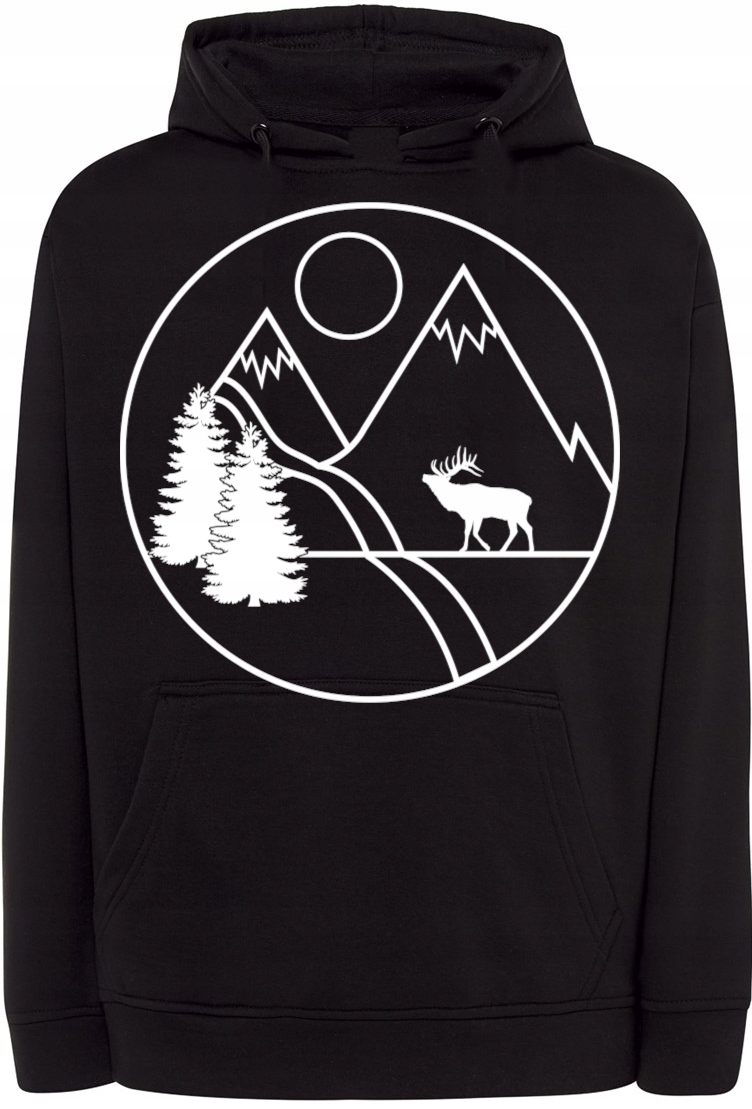 Pánská mikina s pěkným potiskem Jelen Hory vel. M