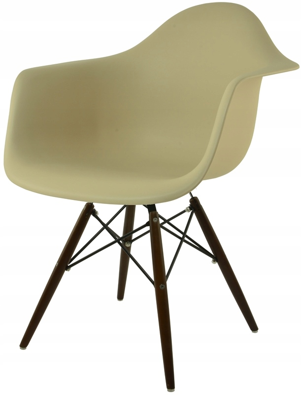 Křeslo Dankor Design Daw Béžové Nohy Hnědé