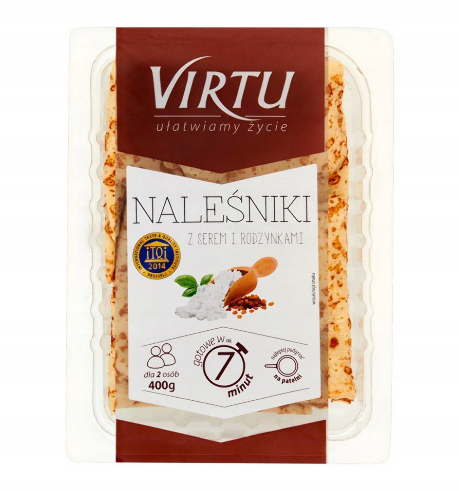 Levně 4 x Palačinky se sýrem a rozinkami Virtu 400 g