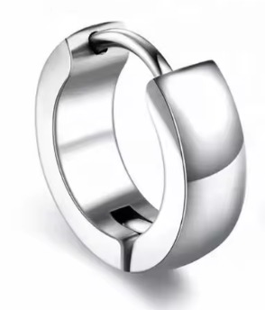 HUGGIE KÓŁKO Kolczyk Do Ucha Gothic, Punk Ze STALI