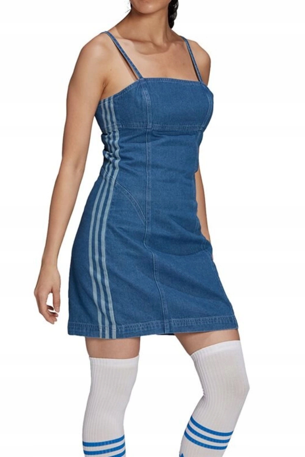 Šaty Adidas Adicolor Denim modré mini džínové vel. 34/XS