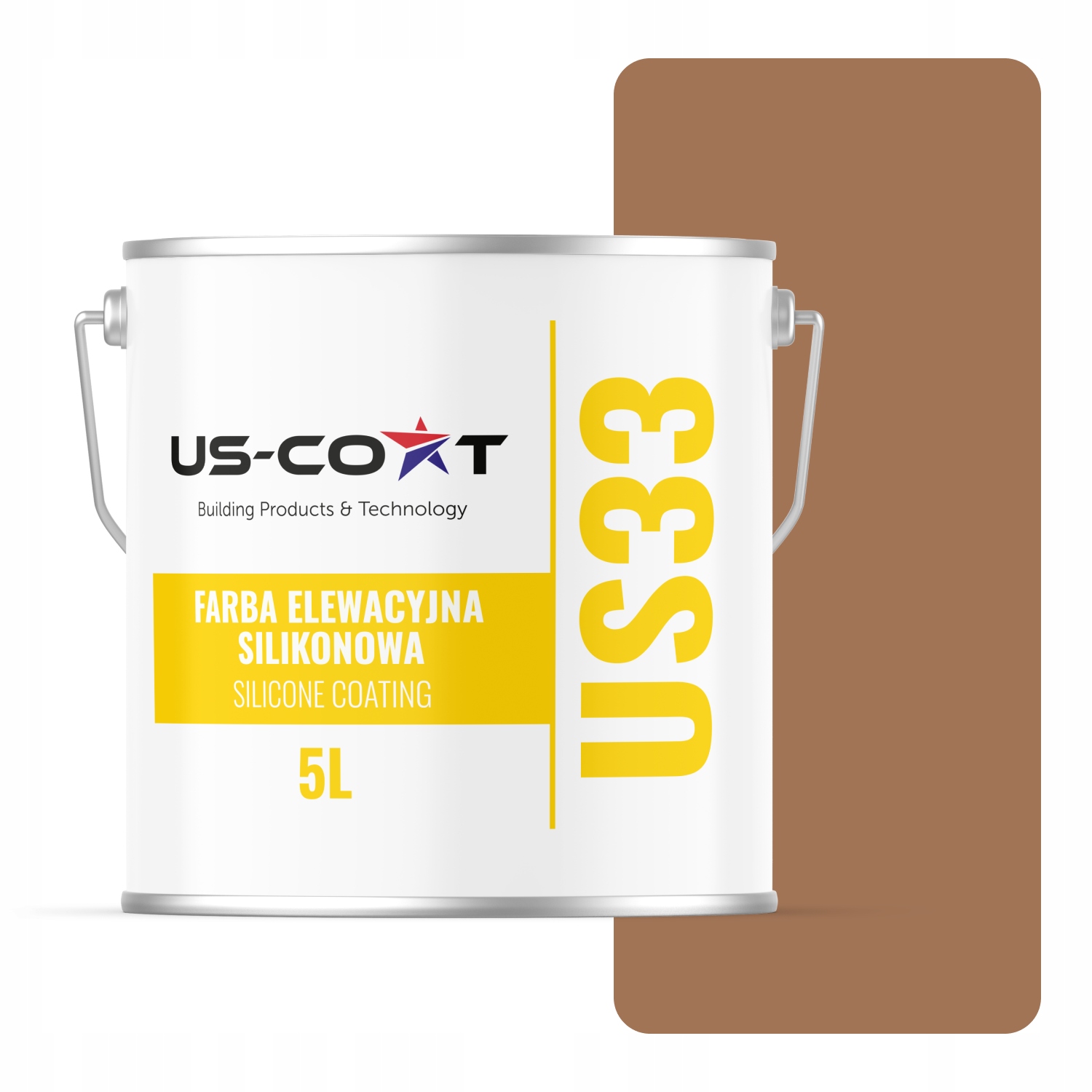 Fasádna Silikónová Fasádna Farba Hnedá Teplá F576 Uv 5L Výrobca