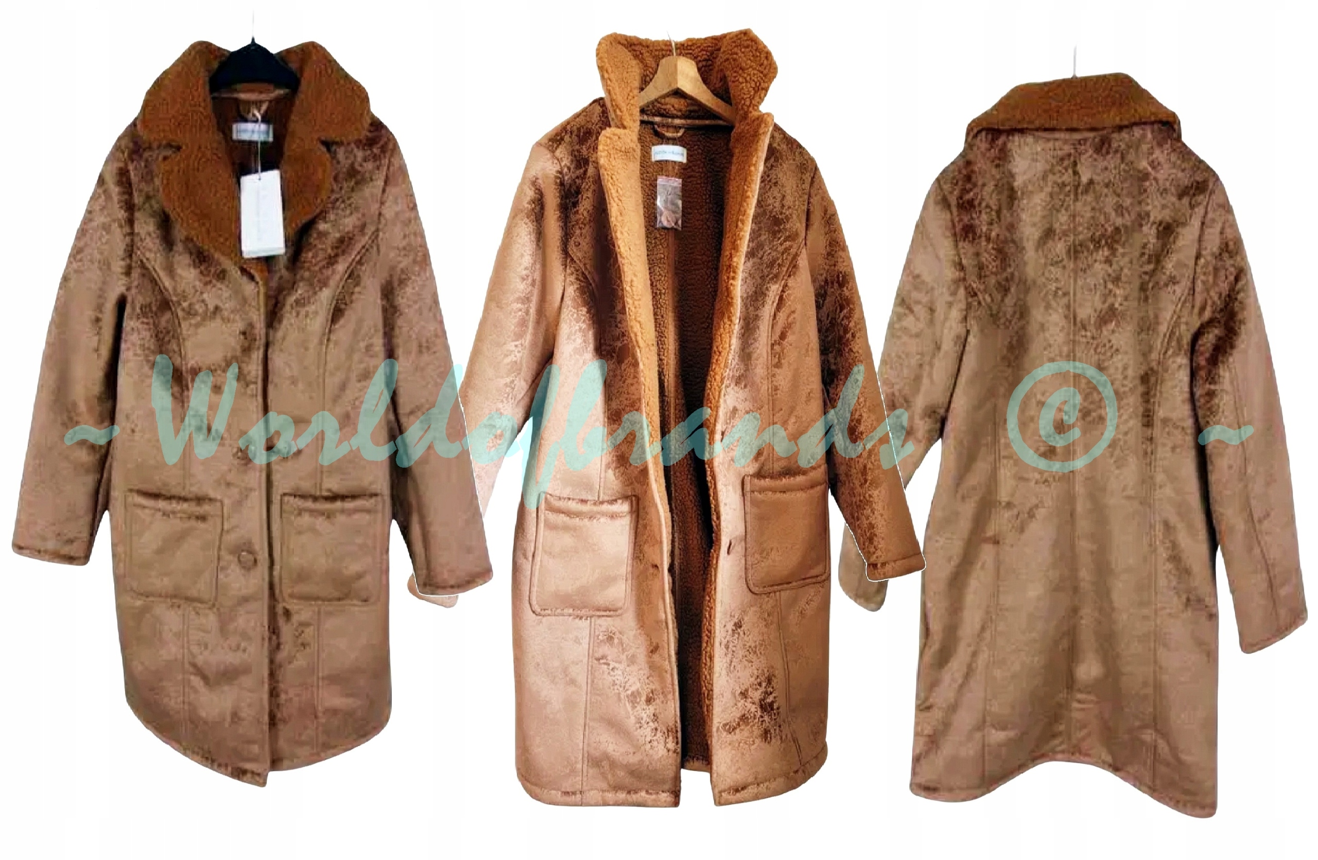 JUDITH WILIAMS Welur ZAMSZ kożuch FUTRO CAMEL42