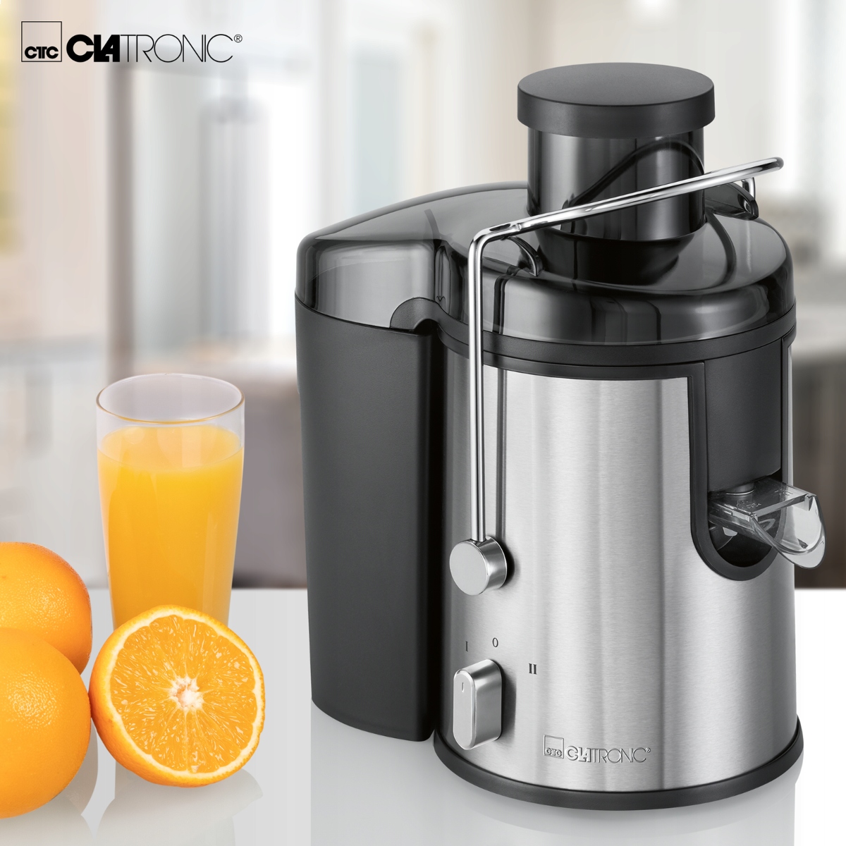 NIEMIECKA SOKOWIRÓWKA SOKOWNIK METALOWA INOX CAŁE OWOCE CLATRONIC Kolor dominujący czarny