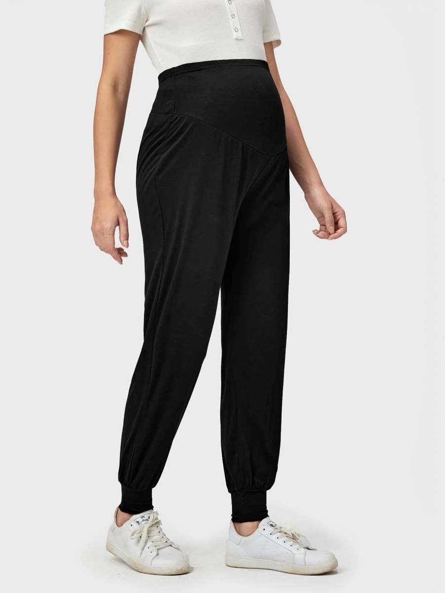 SHEIN MATERNITY SPODNIE DAMSKIE DRESOWE CZARNE XL 906 Kolor czarny