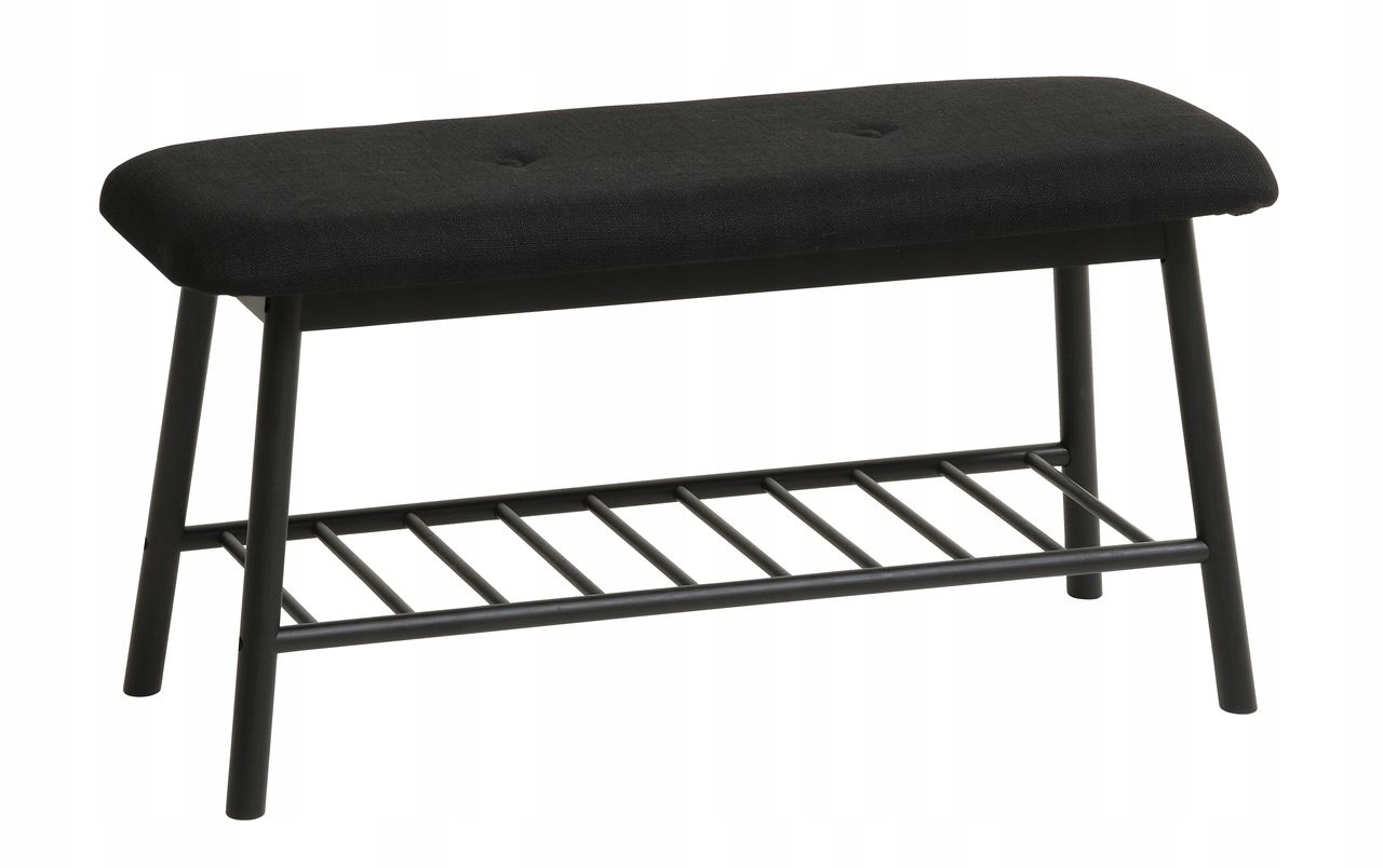 

Ławka Vand tapicerowana czarny/bambus S90 x W45