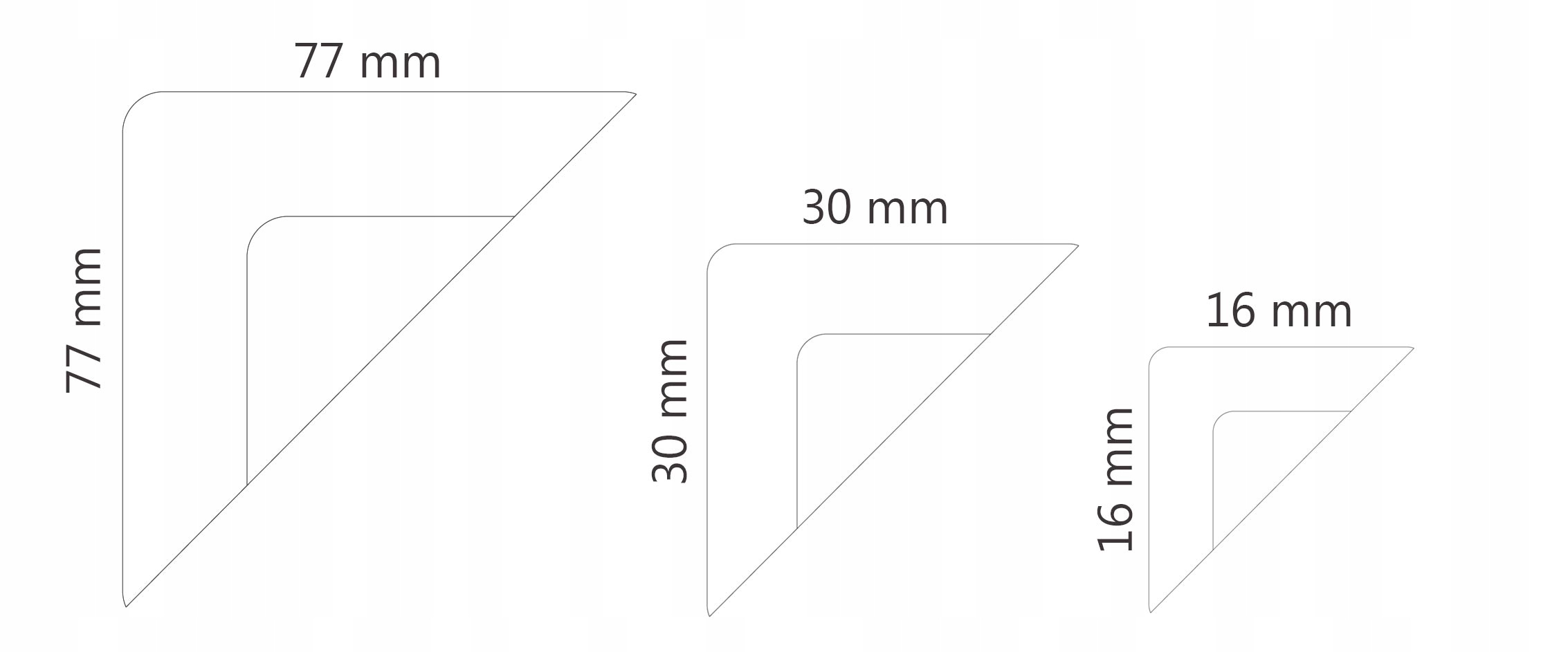 Kornery, samolepicí rohy pro neinvazivní fotografie 30x30 mm 250 ks