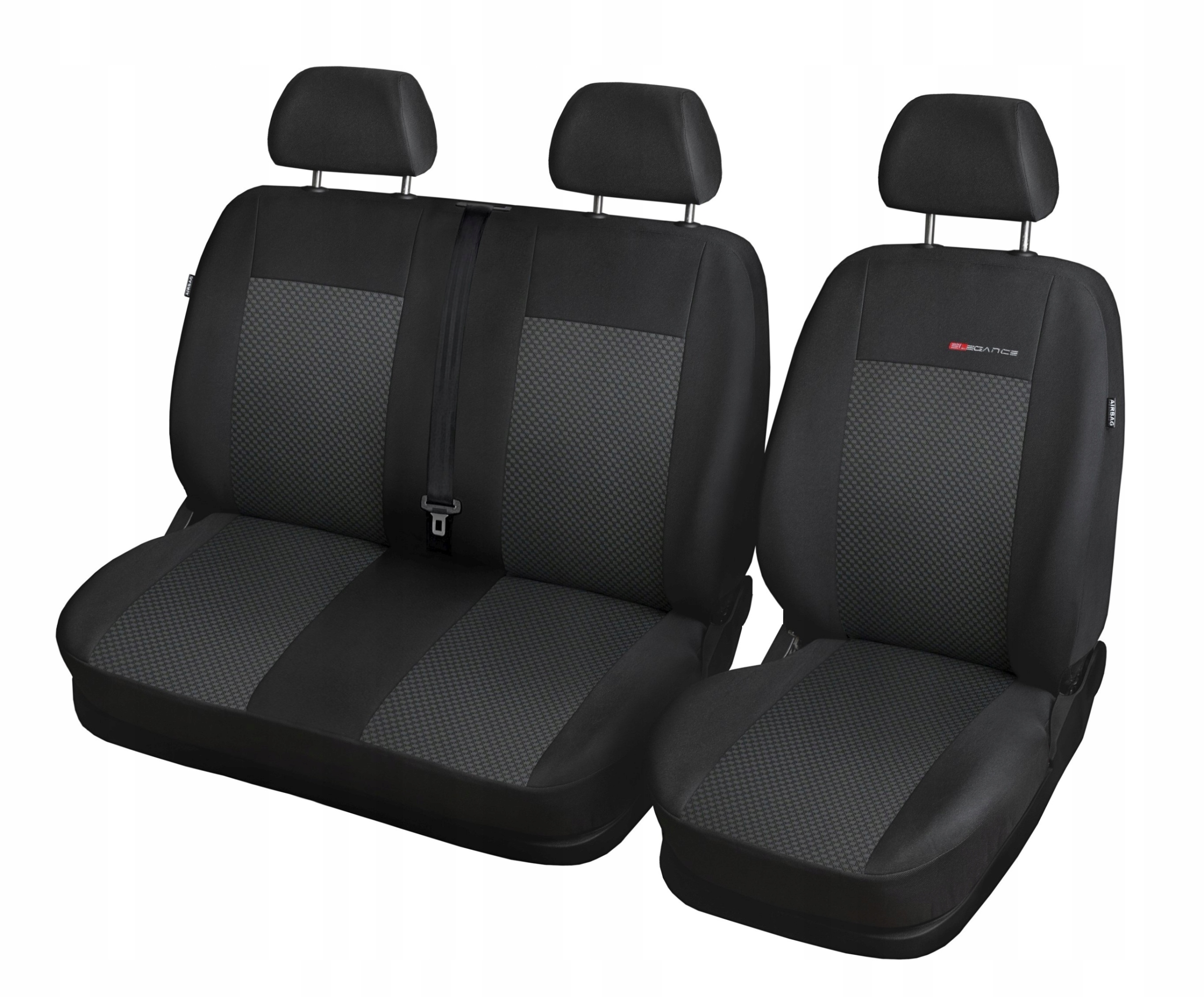 POKROWCE SAMOCHODOWE NA FOTELE DEDYKOWANE DO FORD TRANSIT 2+1 BUS OD 2013r.