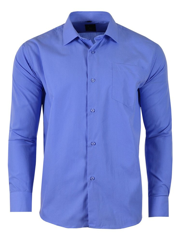 Koszula Gładka Niebieska Długi Duża 47/48