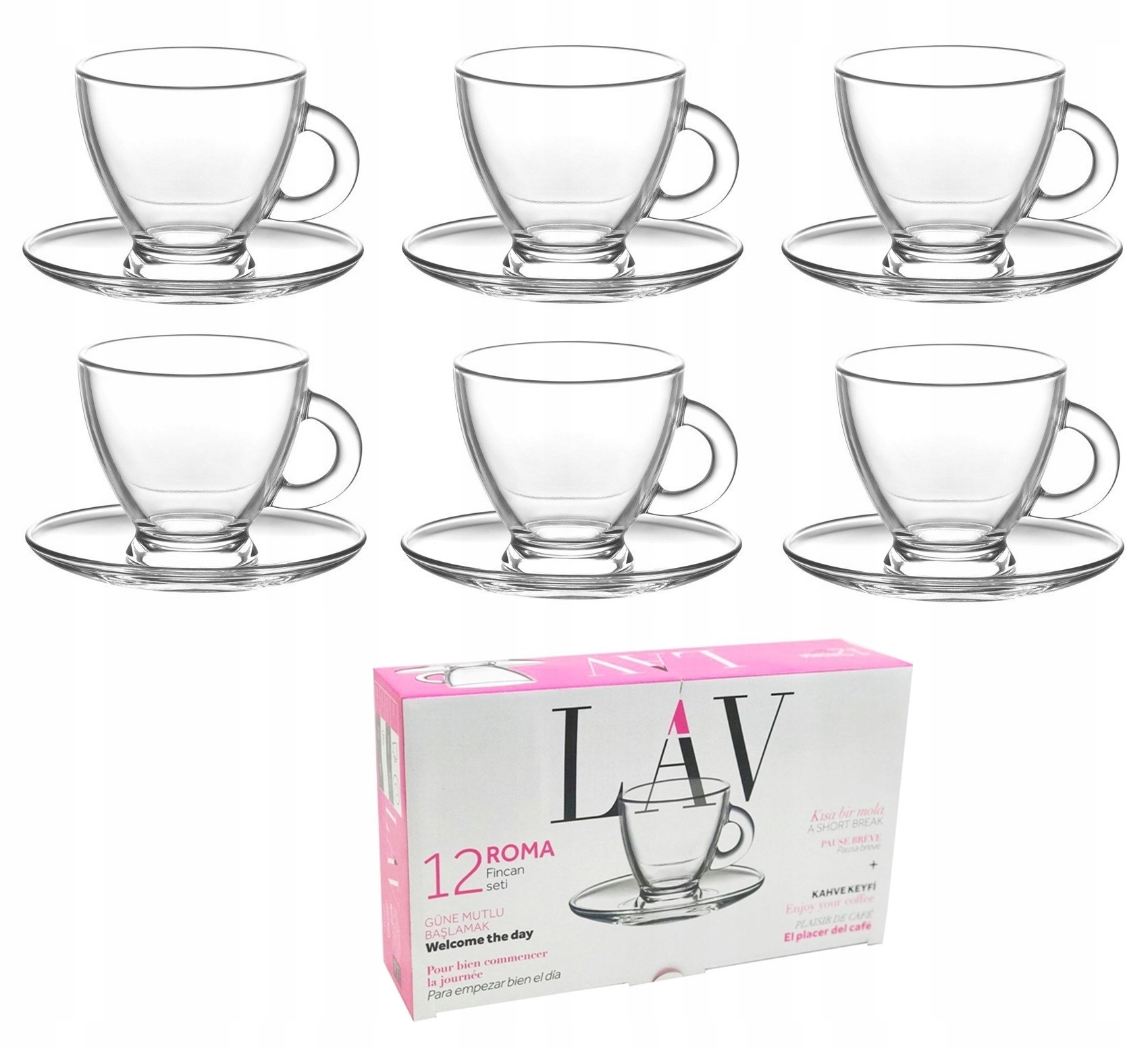 

Lav Roma filiżanka 225 ml 6 szt filiżanki +spodki