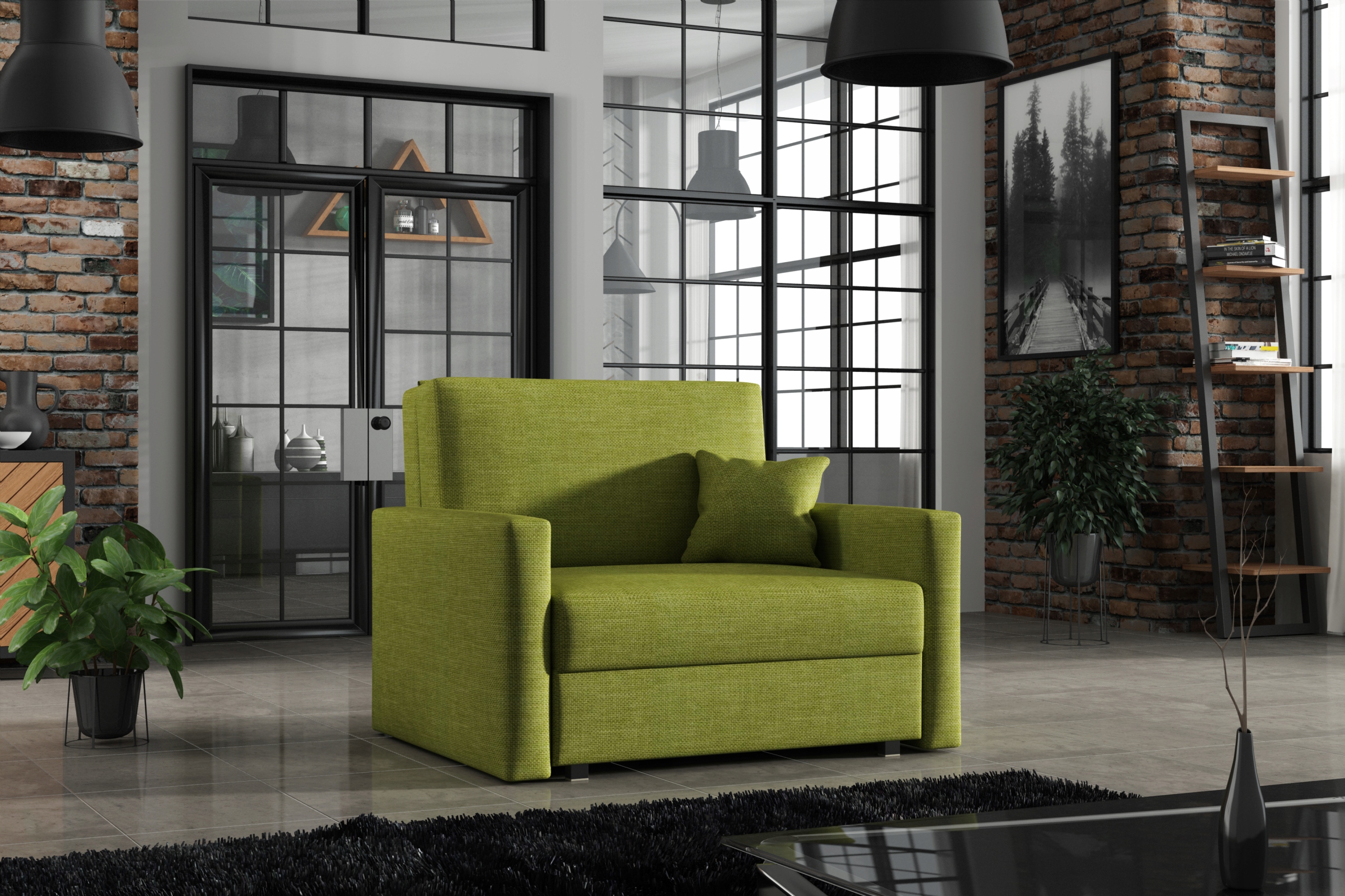 sofka VIVA I SMART jedynka rozkładany tapczanik Kolekcja DM-K