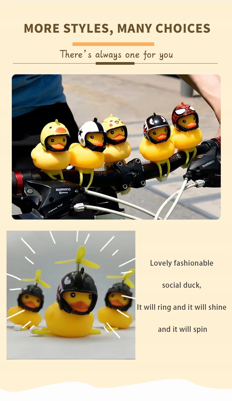 Lampka rowerowa, dzwonek w kaczuszka Pikachu Kolor dominujący żółcie