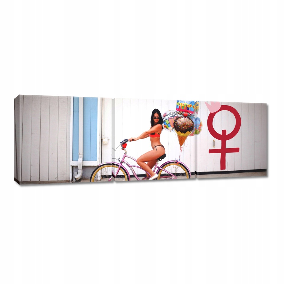 

Obrazy 60x20 Laska na rowerze