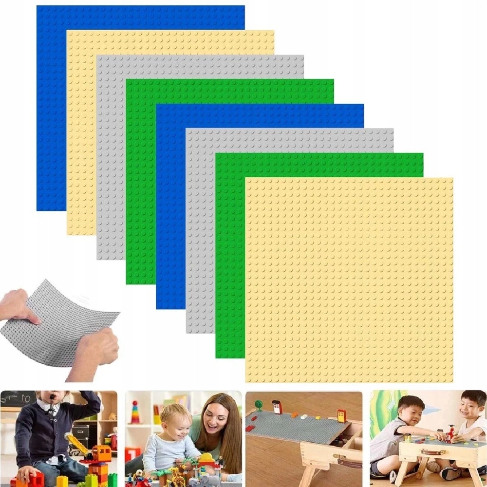 Płytka konstrukcyjna do klocków podstawka 8 sztuk XL 32x32