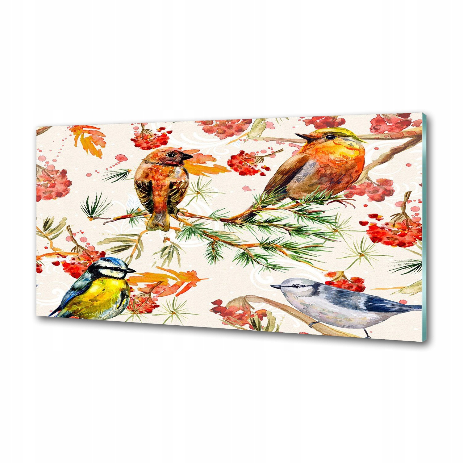 Panel do kuchyne Ihličnany a vtáky 100 x 50 cm Lepidlo