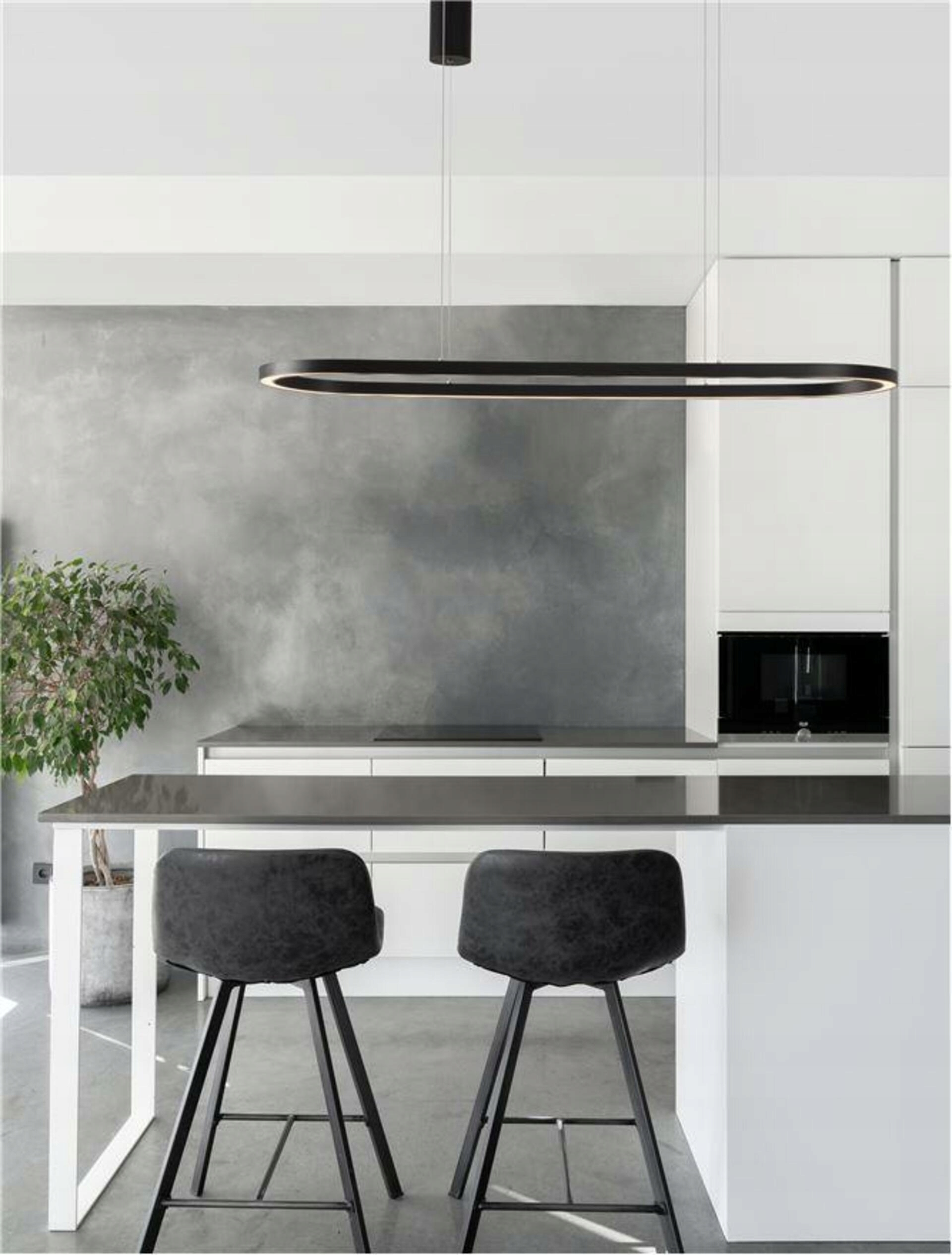 Nova Luce závěsné svítidlo Cuppe černý hliník a akryl Led 58W 230V 3000K Ip