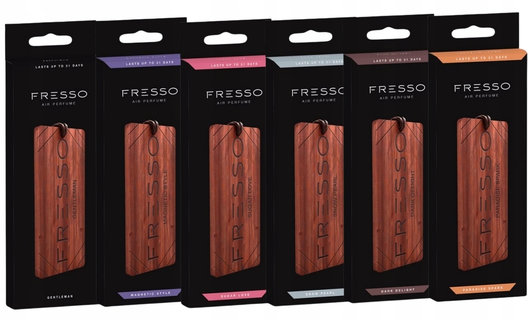FRESSO Zestaw 6 zawieszek zapachowych do auta