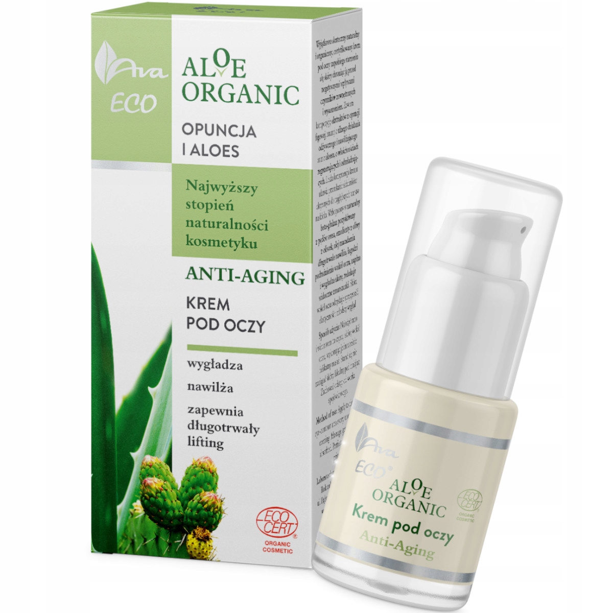 AVA ALOE ORGANIC Anti-aging krem pod oczy z aloes