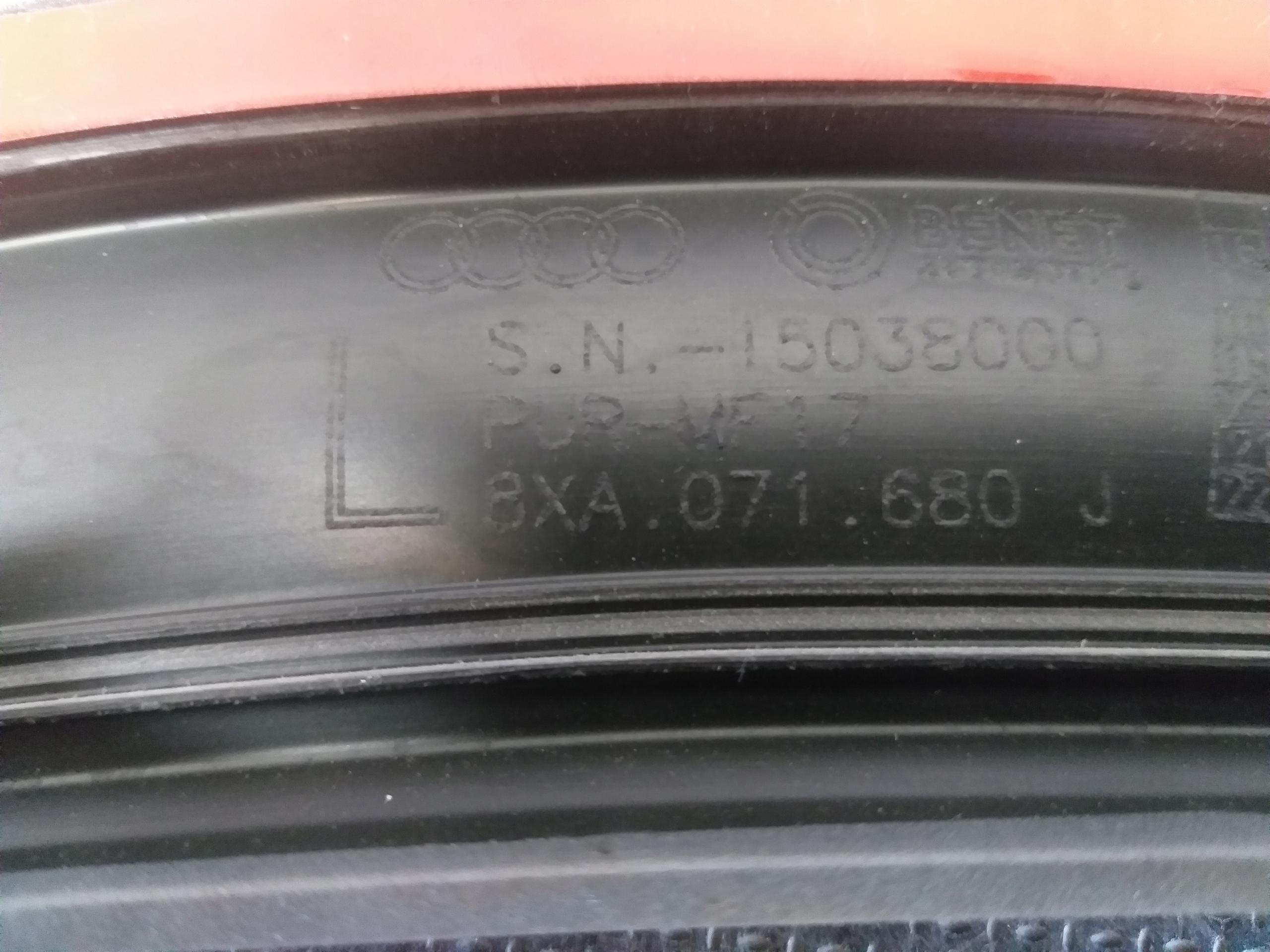 fender moulding cap rear part AUDI A1 8X right left
