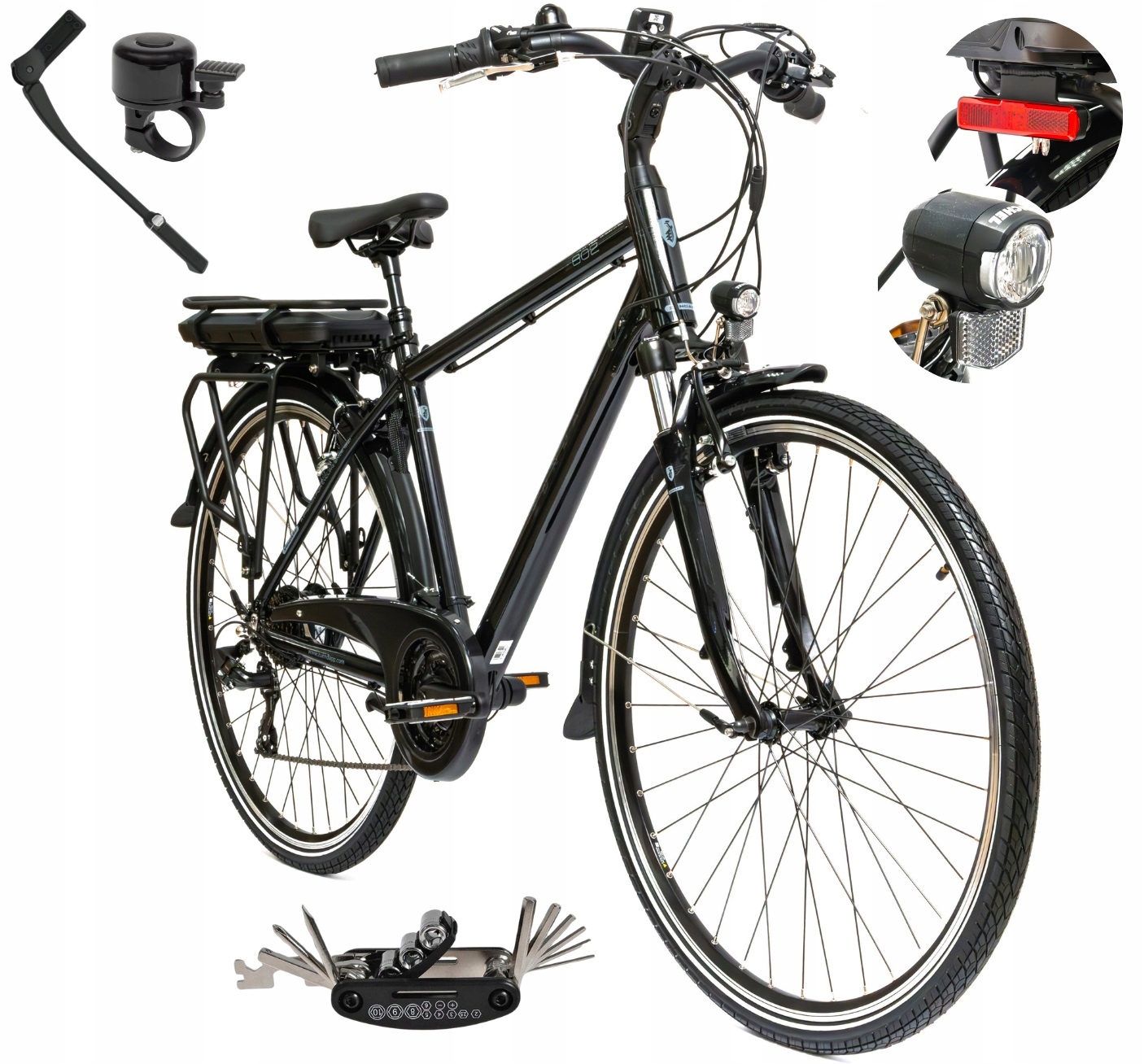 Rower Elektryczny Męski Trekkingowy 28" Shimano Aluminium Amory 250 W 2025