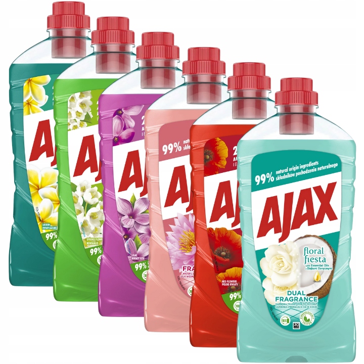 Ajax Floral Fiesta Univerzální prostředek na mytí podlah Mix vůní 6x1L