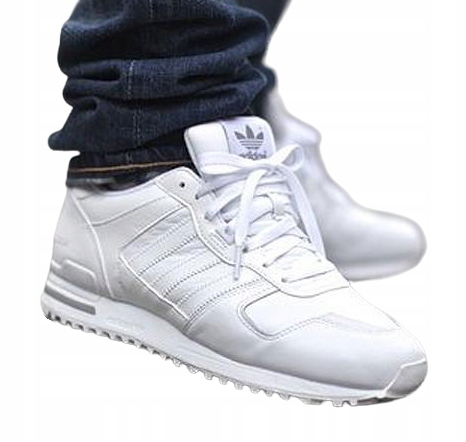 Adidas ZX700 Originals Pánské sportovní boty Pohodlné tenisky Kožené bílé