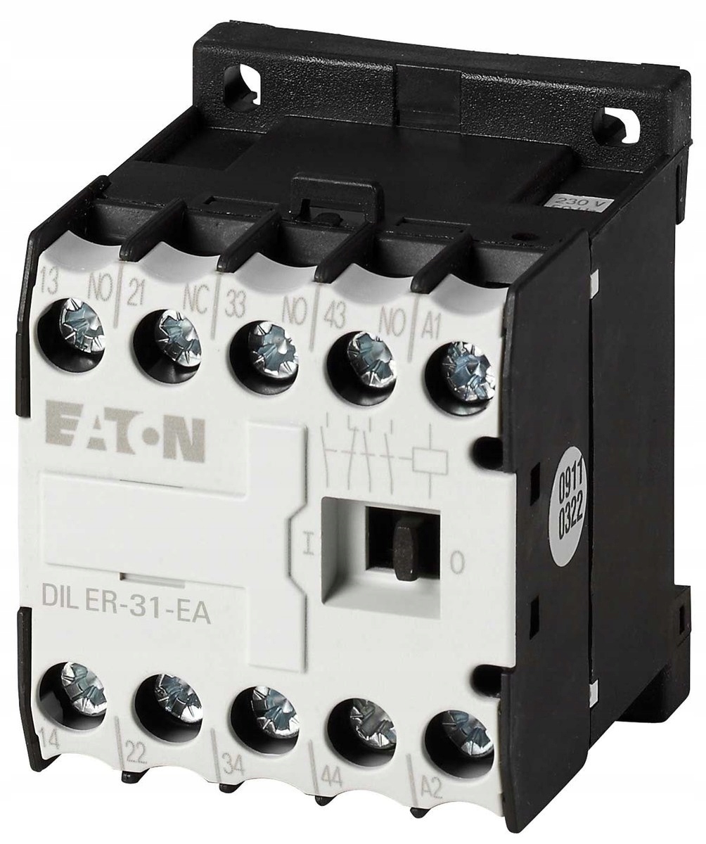 Miniaturní pomocný stykač, 3Z/1R, ovládání 230VAC DILER-31-EA(230V5