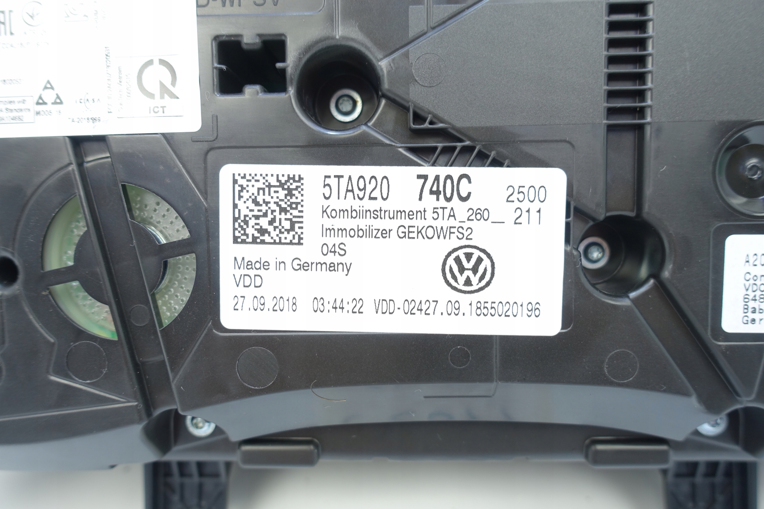 dials dials VW TOURAN III 5TA 36834K 5TA920740C