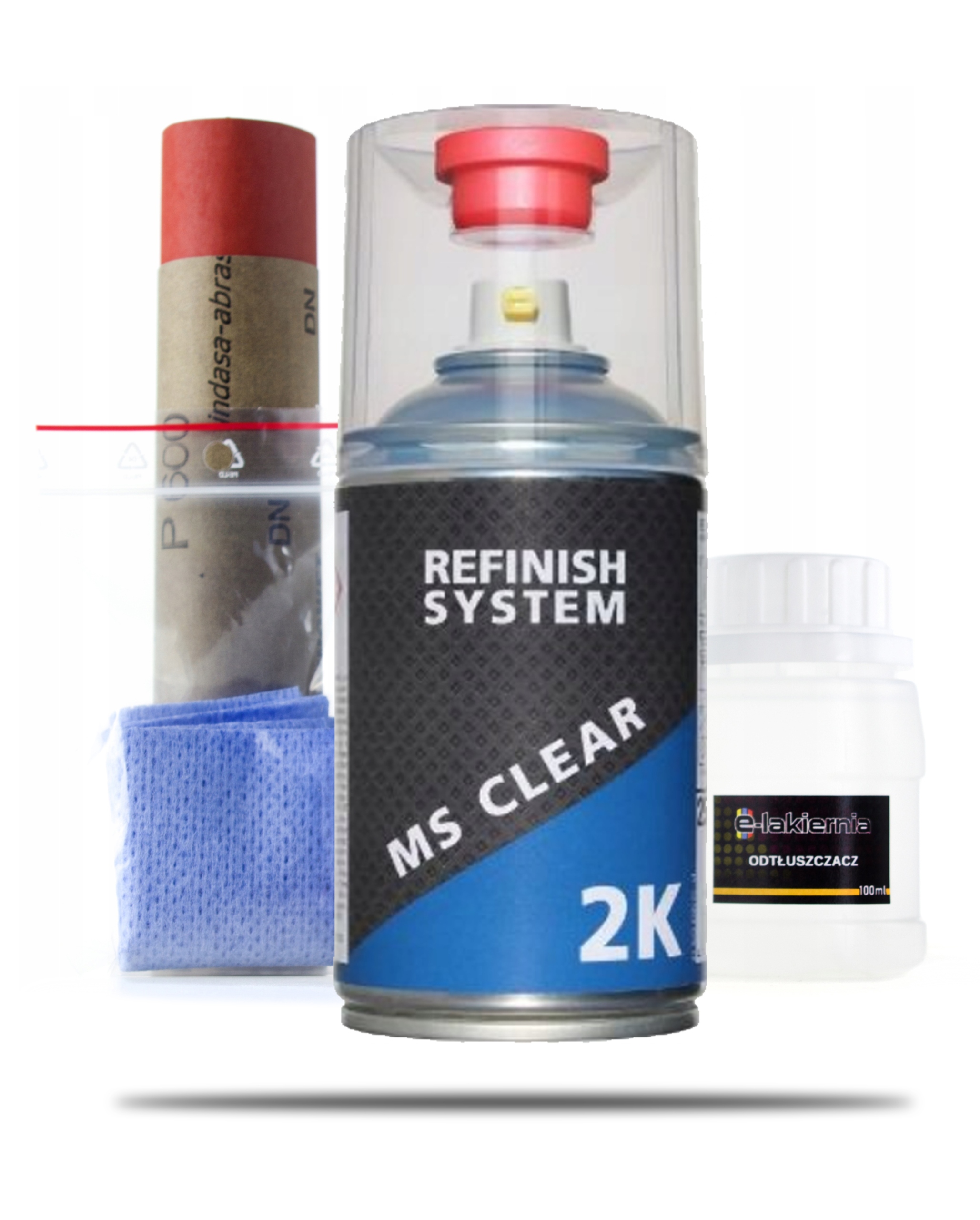 ZESTAW SPRAY LAKIER BEZBARWNY DO RENOWACJI LAMP REFLEKTORÓW 2k