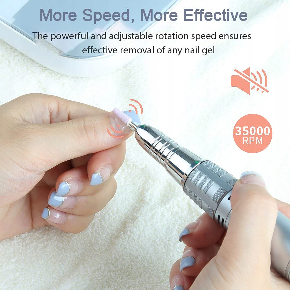 JCMASTER Frezarka Do Paznokci TouchPro Plus 35000 Obrotów Zestaw Pro — miniatura 3