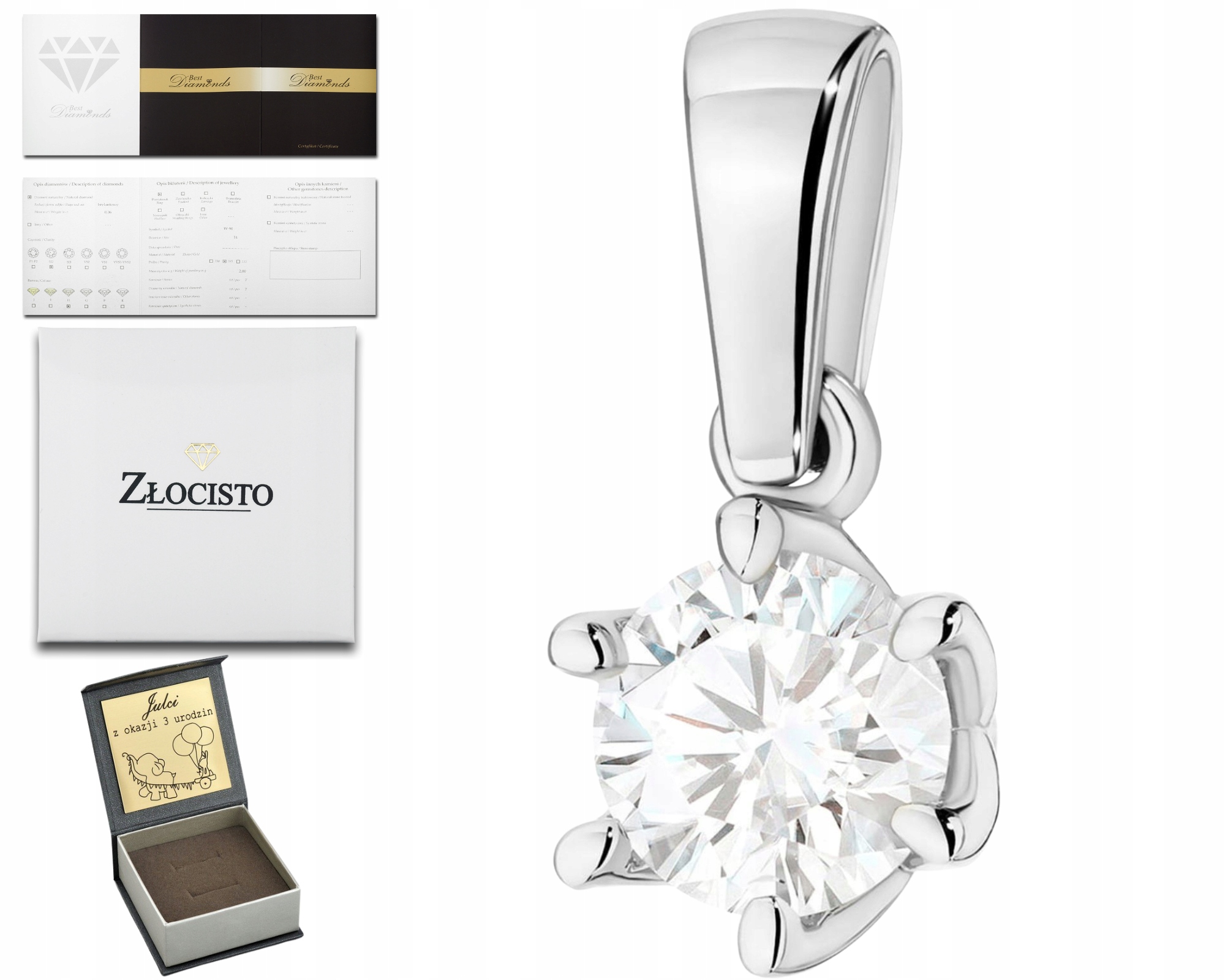 Jemný Přívěsek S Laboratorním Diamantem 0,50 Ct – Elegantní Lesk