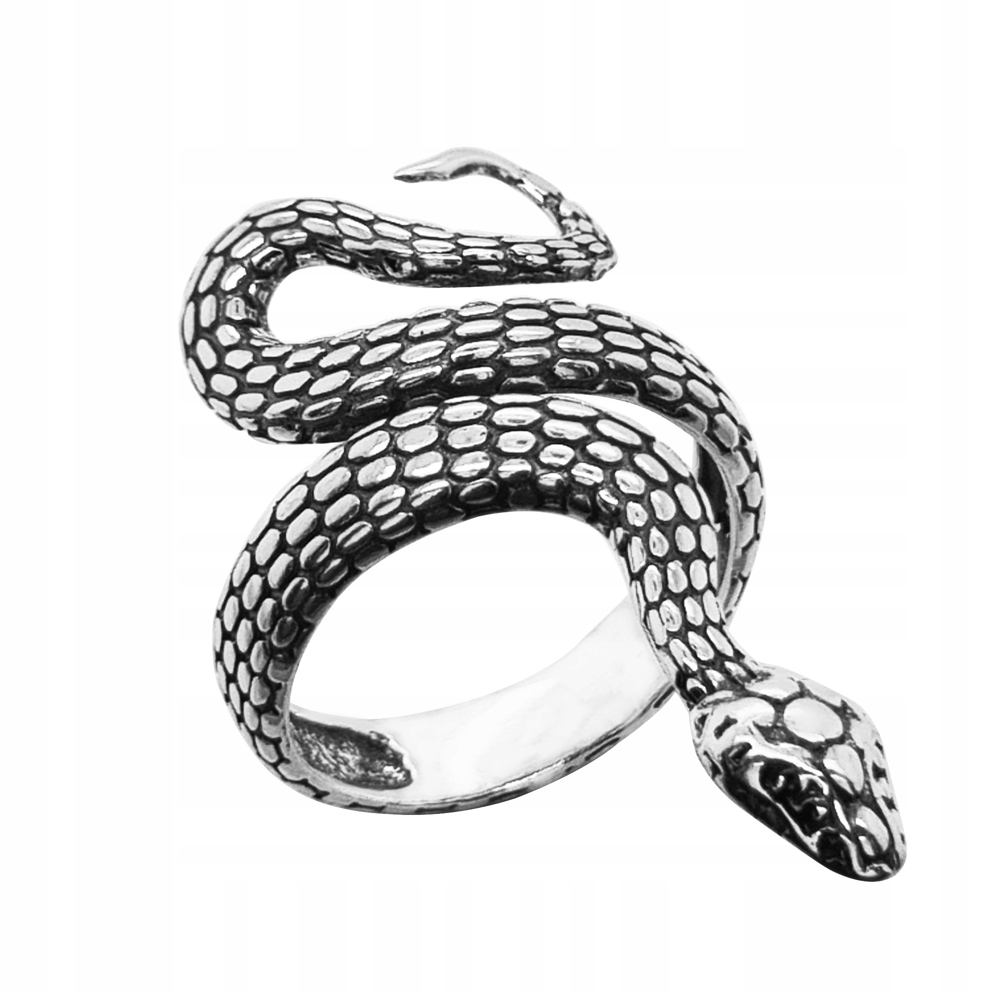 Stříbro 925 Nastavitelný Prstýnek Zmije Originální prsten s motivem hada
