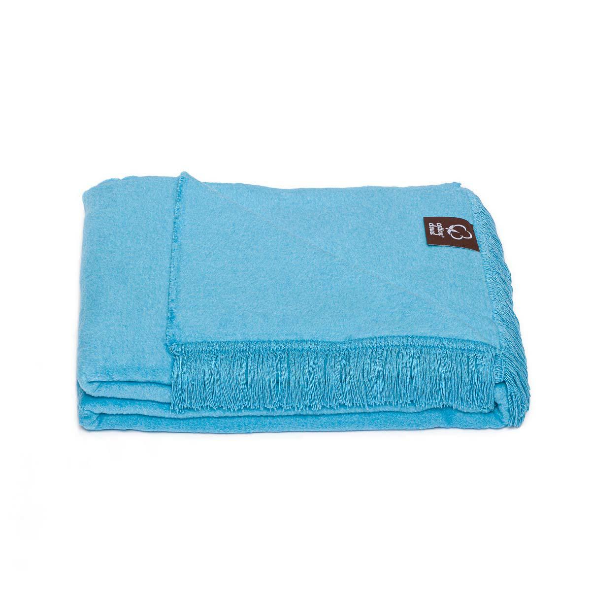 Akrylová bavlněná deka 150x200 tyrkysová