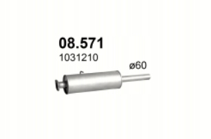 TŁUMIK ŚRODKOWY FORD TRANSIT 08.571