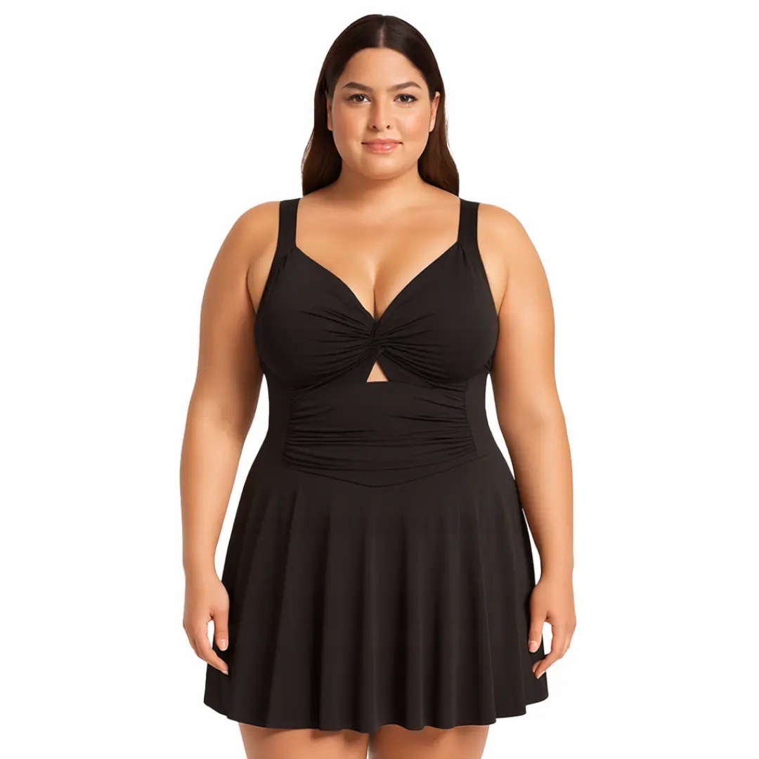 Horní díl plavek Plus Size Tankini černý Captain Mike 50