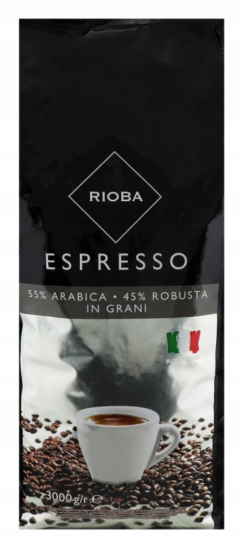 Kawa ziarnista Espresso Silver 1kg Rioba intensywna aromatyczna espresso