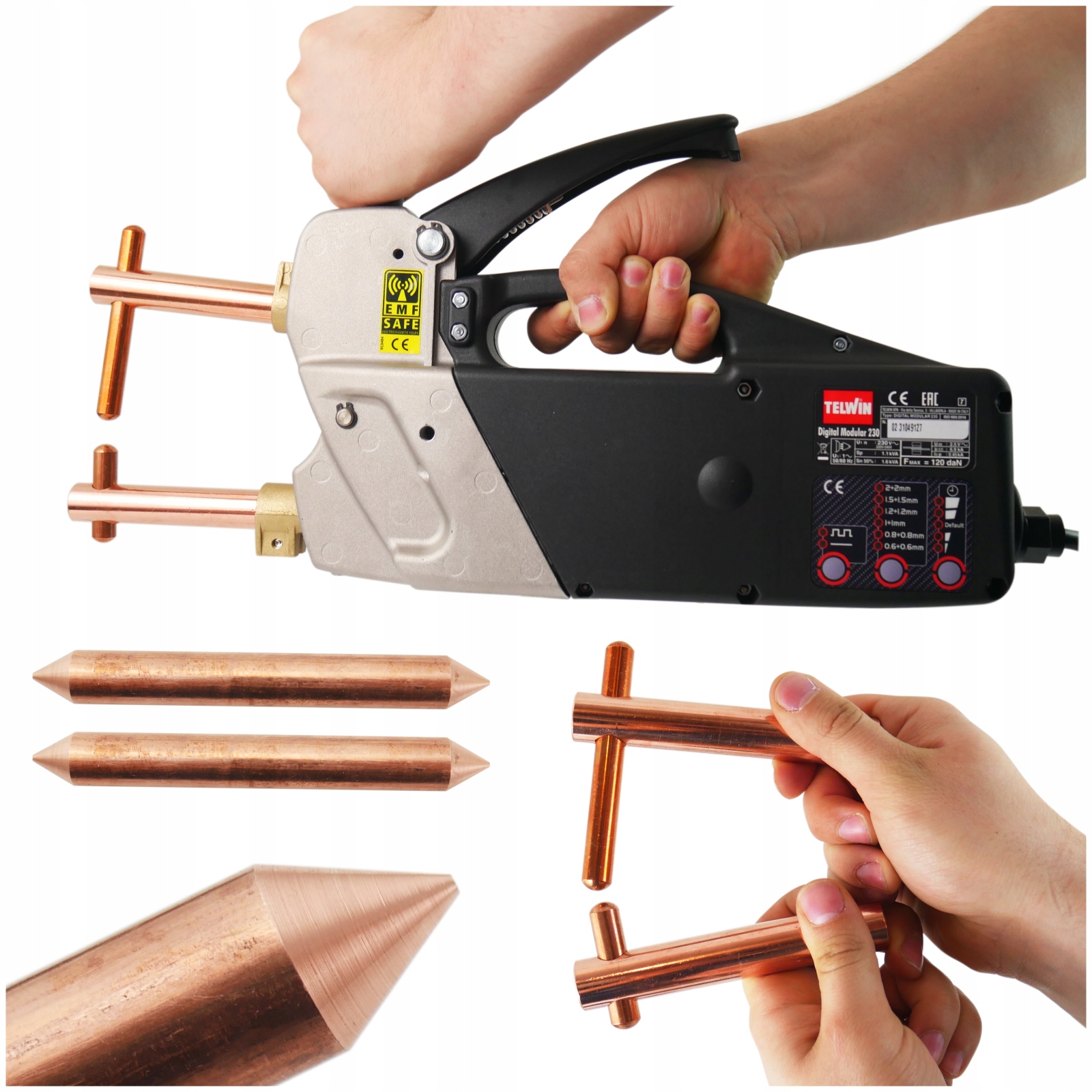 Klíšťová svářečka plechů Digital Modular 230 V 13 kW Bodová Telwin