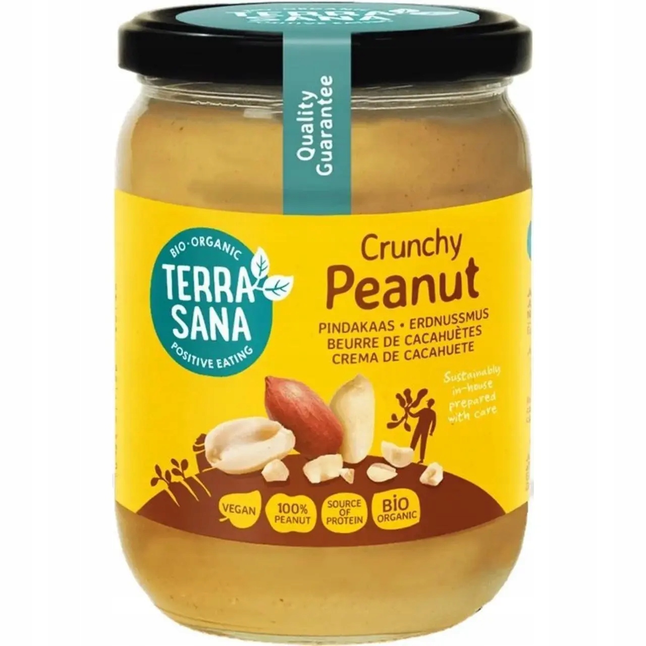 Krém Z Pražených Arašídů 100 % Crunchy Bio 500 g Terrasana