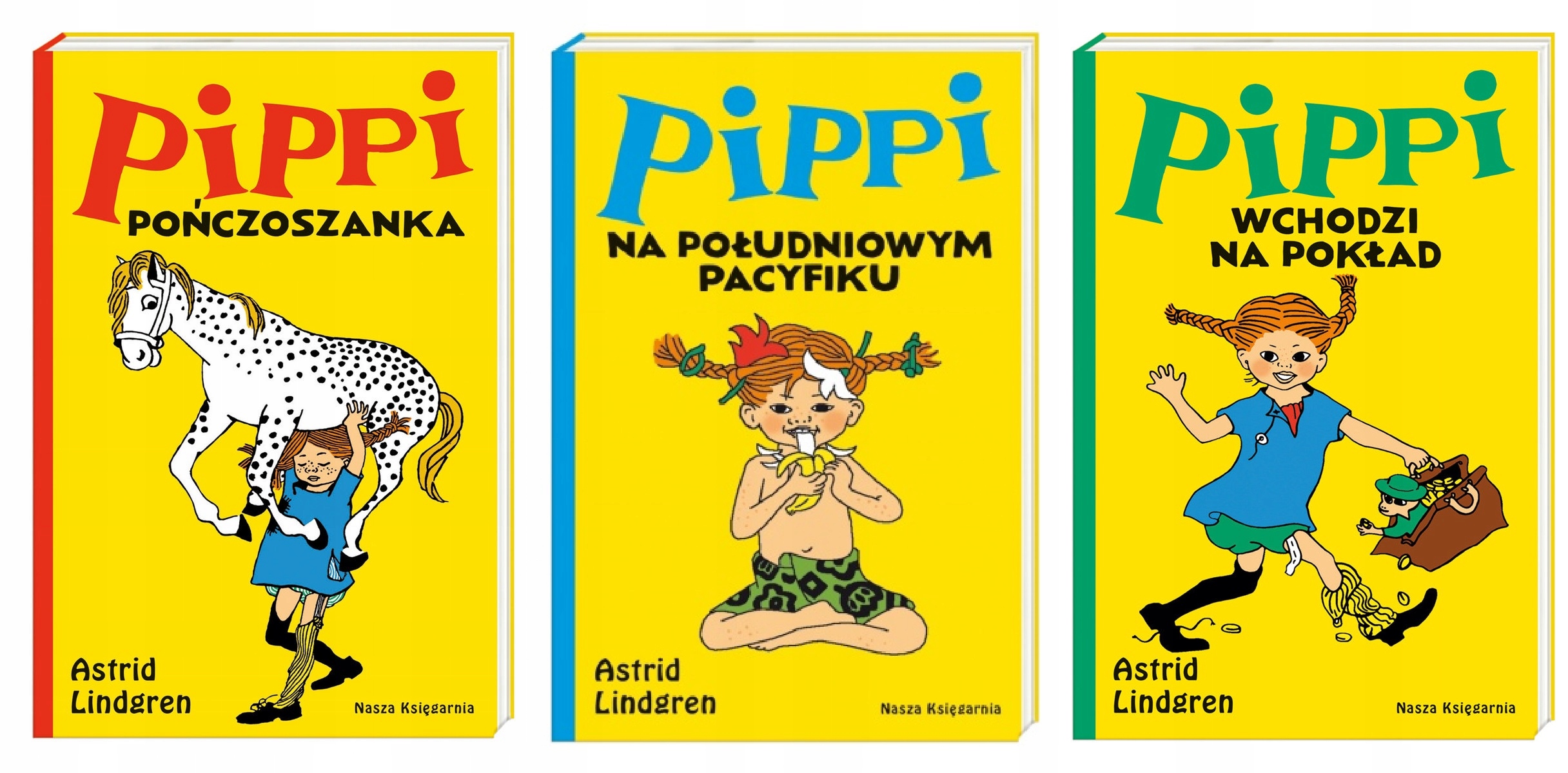 PIPPI POŃCZOSZANKA ASTRID LINDGREN / PAKIET 3 TOMY